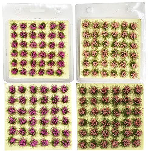 Cayway Flower Grass Tufts Rosa Static Grass Tuft Sandtischset Bäume Modellbau, Terrain Model Kit für Miniaturlandschaften, Sandtisch Themenmodelle, Landschaftsmodell, Garten