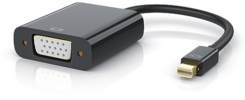 CSL - Mini DisplayPort auf VGA, vergoldeter DP auf VGA Adapter (Stecker auf Buchse) 1080P Full HD Konverter, kompatibel mit Apple, Lenovo, PC-Grafikkarten