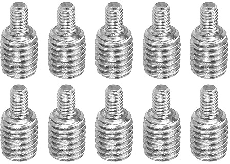 PATIKIL M4x0.7 zu M8x1.25 Doppel Ende Gewindebolzen Schraube Bolzen 10 Packung 304 Edelstahl Stab Bolzen Gewinde Reduzierer Adapter für Möbel Hardware 16mm Lang