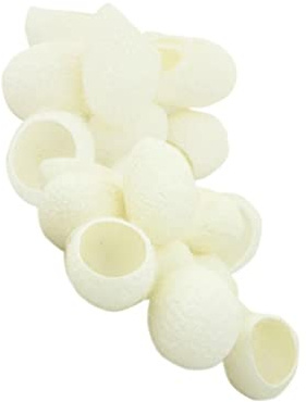Angoily 200 Stück Natürliche Naturseidenkugeln aus Seide für Gesichtspflege und Hautpflege Peeling Weiß Einfach zu Verwenden zur Gesichtsreinigung und Mitesserentfernung