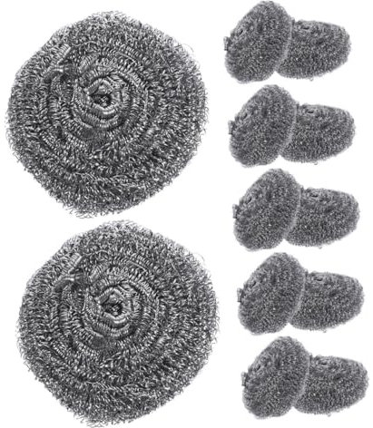 Alipis 20stücke Edelstahlschrubber Drahtkugel Grillstein-reinigungsblock Für Pfannenreinigung Metallschrubber Topf-metallschwamm Topfreinigungsschrubber Topfreinigungsbürste
