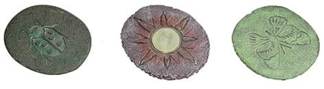 Trittsteine für den Garten, Kunstharzstein-Set für Gehwege im Freien, leuchtended Mond für die Landschaftsgestaltung von Rasenwegen, im Dunkeln leuchtendes Pflasterwerkzeug (Farbe: 3er-Pack)