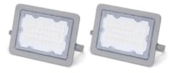 Glowster Proyector LED 30W 2700lm 6500K IP65, 2 unidades, ideal para iluminación exterior, eventos, y seguridad.