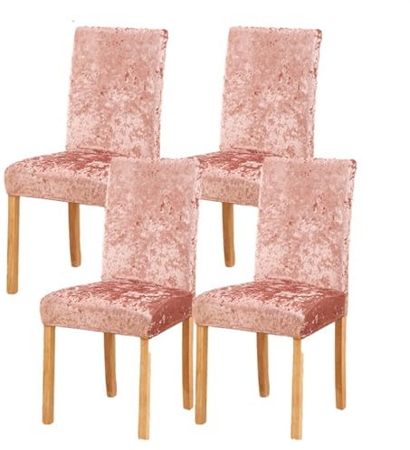 Coprisedia in velluto riccio, elasticizzato, rimovibile, lavabile, super morbido, protezione per matrimoni, feste, sala da pranzo, decorazione rosa, taglia 8