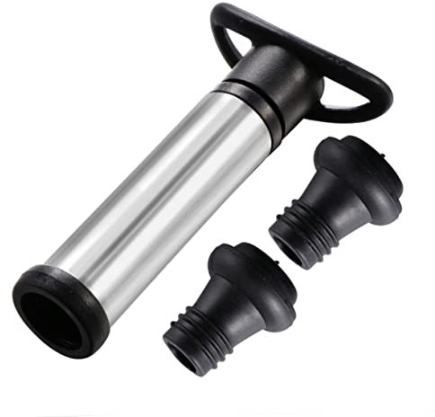 BUGUUYO 3stücke Vakuum-weinkonservierer-Set Mit Pumpe Und Wiederverwendbaren Korken Für Weinflaschen Aus Abs Und Edelstahl Zum Erhalten des Geschmacks Durch Entlüften