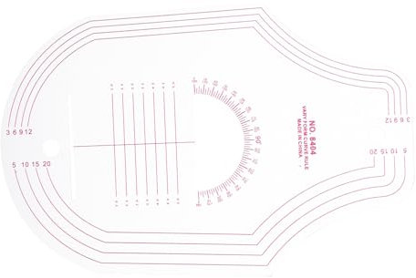 PHENOFICE Multifunktionales Schneiderlineal Für Kleidung Maßnehmen Und Zuschnitt Leichtes Handliches Werkzeug Mit Klarer Skala Für Taschen Kragenzeichnen Für Manuelle Zuschneidearbeiten