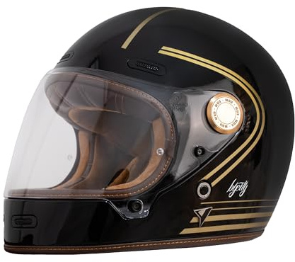 By City Roadster III Gold Black hjälm, glasfiber, avtagbar insida (M)