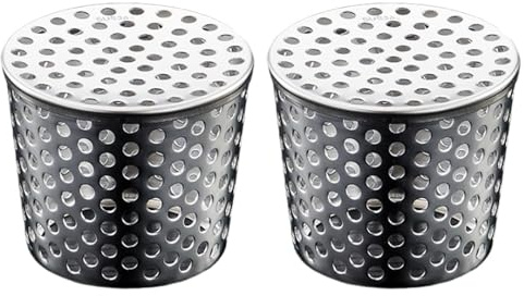 Gutter Downsport Guards, 2 Pieces 68-83mm Downpipe Leaf Guard Metal, Stainless Steel Roof Gutter Filter Downspout Protector for Preventing Blockage from Leaves and Debris
