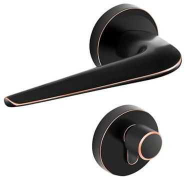 Serrure de porte ancienne de style américain noire et rouge, serrure simple fendue d'intérieur, serrure de porte en bois, serrure de porte de chambre à coucher, serrure de porte de salle de bain