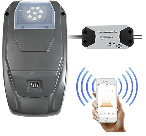 LVSEWOA Kit d'ouverture de Portail électrique, ouvre-Porte de Garage, contrôle Intelligent, Ouverture et Fermeture automatiques, Force motrice maximale 1200 N, Installation Facile