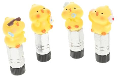 ifundom 4 Piezas Tapones Decorativos para Válvula de Bicicleta de Diseño Divertido de Patito Accesorios para Visual y de Neumáticos