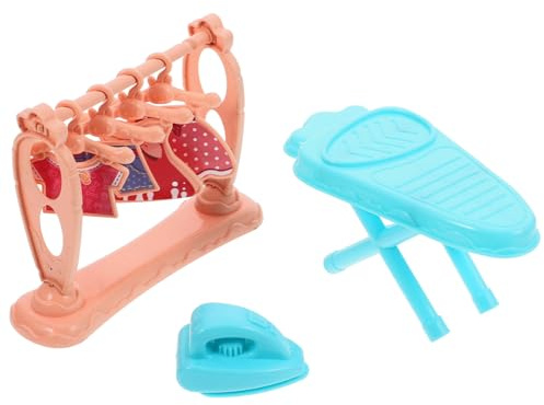 Yardenfun 1 Ensemble Set de Mini Fer à Repasser et Table de Repassage Décoration Miniature pour Maison de Poupées Accessoire de Jeu et Objet de Décor de Bureau