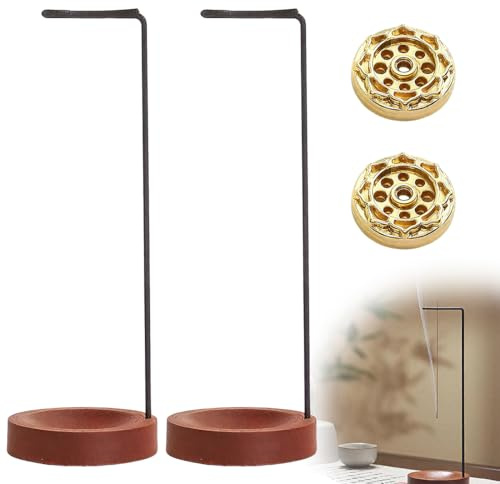 EIH1 2 Piezas Porta Incienso Invertido 2 en 1 y 2 Piezas 9 Agujeros Quemador de Incienso, Diseño Moderno, para decoración del hogar, Oficina, Yoga, Meditación