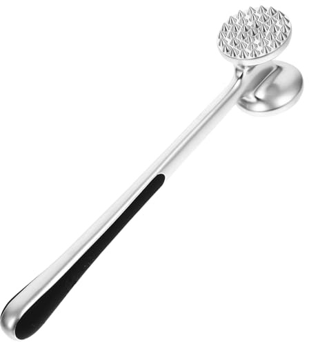 VALICLUD Martello per Carne in Acciaio Inox Doppia Faccia Manico, Inteneritore Carni Resistente e Facile da Usare per Cucina Domestica