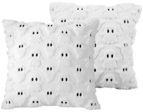 Wonlonda Halloween Throw Pillow Covers 18x18 inch Halloween Pumpkins 3D Embroidered Pillow Cases Thanksgiving Home Party Fall Decor Pillowcases Cushion Covers (WSJ-BSYN)