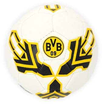 Dortmund Borussia BVB Ball Arrow Größe 1 – Mini Fußball schwarz-gelb – Fanartikel Kinder Ball – BVB Spielball klein für Training & Freizeit