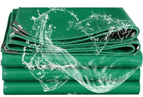 Telone impermeabile resistente, 1,5 x 5 m, reversibile, in poliestere, resistente agli strappi e agli strappi, 650 g/m², resistente, ideale per coperture e protezione per camion da campeggio