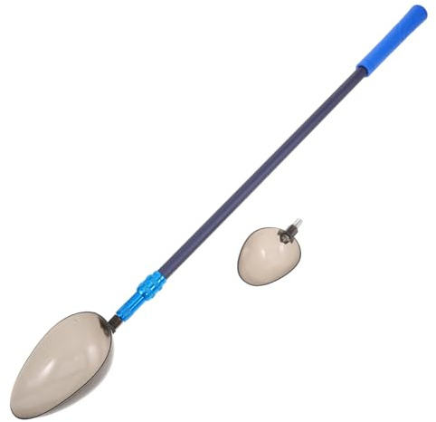 Healifty Cuchara para Cebo de Pesca Grande Mango Telescópico Pala para Alimentación Portátil y Dispositivo para Alimentación Precisa Herramienta Resistente para Pesca al Aire Libre