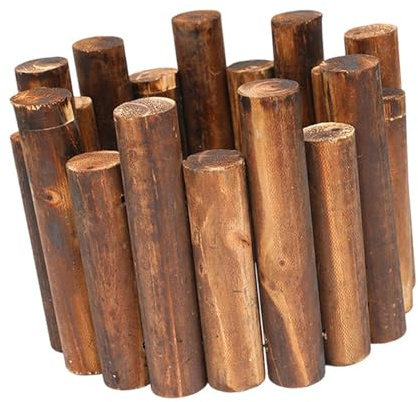 Folpus Recinzione Da Giardino in Legno, Bordura per Paesaggistica, Installazione Decorativa, Recinzione in Legno per Aiuole E Patio, M