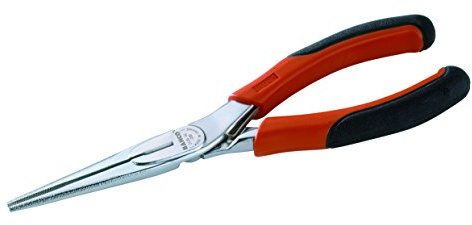 Bahco 2430 GC-200 IP Long-Chrome Plated Ergo Snipe Nose Pliers, Multi-Colour, 200 mm