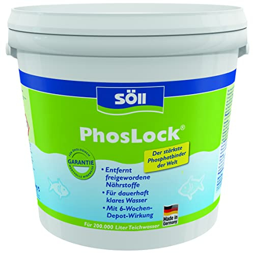 Söll 80494 PhosLock 10 kg - Phosphatbinder, senkt Phosphatgehalt, zur Algenkontrolle, Teichpflege zur Algenvorbeugung im Teich Pflanzenteich Fischteich Koiteich