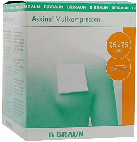 ASKINA Gauze Compresses Sterile 7.5 x 7.5 cm by B. BRAUN MELSUNGEN AG