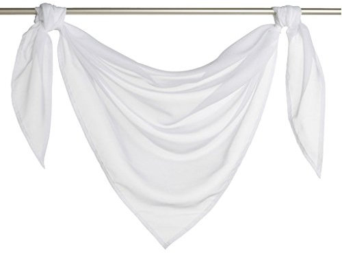 Querbehang Deko Gardinen aus transparentem Voile Triangle Schals L*B 200 * 100cm Weiß
