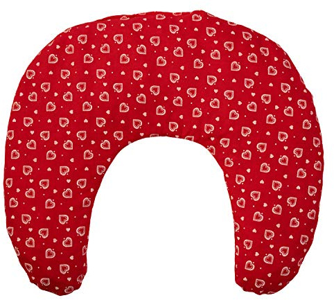 Körner-Nackenhörnchen Herzen-rot 30x33 - Nackenkissen - Körnerkissen - Wärmekissen