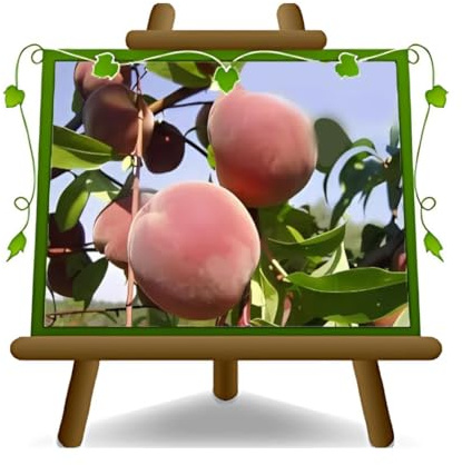 EURO PLANTS VIVAI Pesco Flavorcrest Pianta da Frutto Antico età 2 anni | Autofertile - Pesche a Polpa Gialla - Vaso 20 cm Altezza 150~170 cm