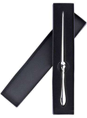 BANCHELLE Letter Opener Envelope Slitter Zinc Alloy with Black Box (Silver, 9.06 × 0.71 × 0.39 inches), 1 Piece