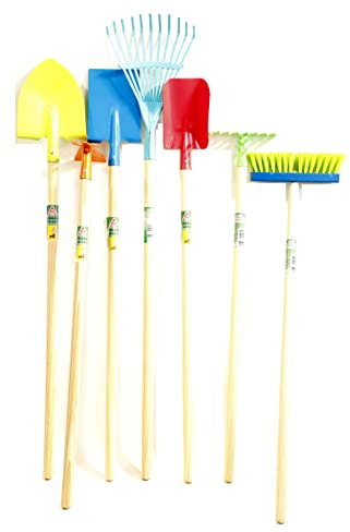 Mediablue Kinder Gartenwerkzeug Spaten Laubharke Schaufel Garten Werkzeug Rechen 6teilig