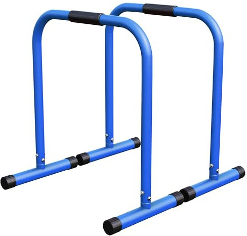 GORILLA SPORTS® Dip Barren - 2er Set, 61 x 38 x 73 cm, bis 200 kg, rutschfest, Farbwahl - Fitness Parallettes, Dip Station, Push Up Stand Bar, Stangen, Ständer, Calisthenics Trainingsgerät