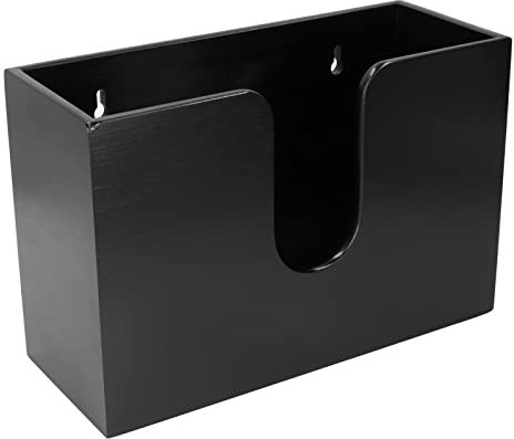 Entatial Bambus-Papierhandtuchspender, langlebige Serviettenbox für die Arbeitsplatte, tragbar, ausgezeichnet, leicht, schwarz, glatt, mit Schraube für die Küche