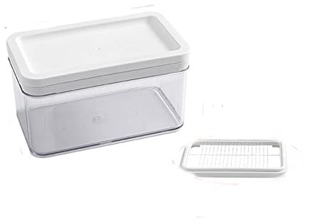 luckxuan Mantequera Mantequilla con Tapa Horneado Hogar Cortador De Mantequilla De Acero Inoxidable Caja De Cocina Caja De Almacenamiento Separador Separador Separador Caja Mantequillera (Size : A)