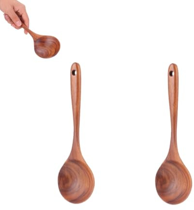Cuillère de Cuisson en Teck et Bois - Ustensile à Mélanger le Beurre