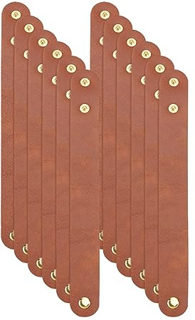 OLYCRAFT 12 st läderarmband tomma äkta läder snäpparmband tomt läder manschett armband läderarmband brunt läderarmband för gör-det-själv hantverk smyckestillverkning
