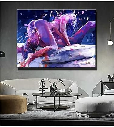 OKIKA DIY 5D Diamond Painting Kits, Paar Sexy Kunst Full Drill Diamant Painting Zubehör, Malen Nach Zahlen, Diamond Painting Set, Painting by Numbers Arts Craft for Home Wall Decor 20x28in