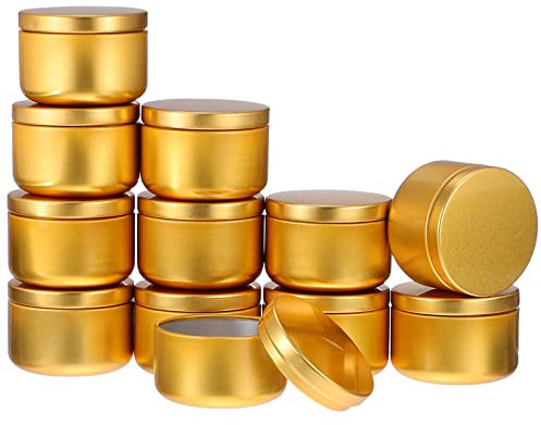 MAGICLULU Kerzendosen-aufbewahrungsset Mit 12 Runden 50-ml-aluminiumdosen Für Kerzen