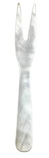 Handcrafted Mother of Pearl Caviar & Escargot Fork – Genuine Nacre, Non-Reactive Gourmet Utensil (4.5 Inches)