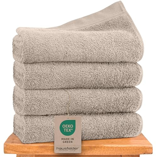 Hausfelder Handtücher 50x100 cm, 4er Set, Beige