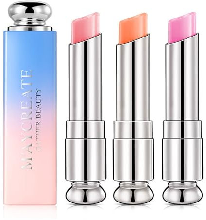 3 Farbwechselnde Lippenstifte Mit Farbverlauf - Pflegender, Feuchtigkeitsspendender, Lang Anhaltender Wasserfester Lippenbalsam - Natürliche Farbe Für Stumpfe Lippen