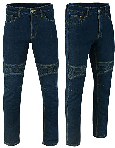 Vaster Moto Pantalones Vaqueros de Moto para Hombre con protección de Armadura de Kevlar, aprobados por la CE EN 17092-3:2020 (FR/ES, Letras, XS, Regular, Regular, Entrepierna 81 cm)