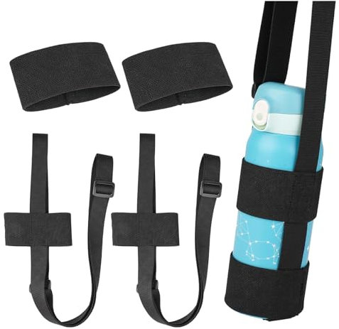 lohill 2 Stück Flaschenhalter Gürtel, Flaschenhalter zum Umhängen, Trinkflasche zum Umhängen, Wasserflaschenhalter Flaschengurt, Verstellbar Flaschengurt für Wandern Laufen Outdoor Aktivitäten