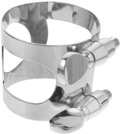 CORHAD Silberne Metall Saxophonstimmen Ligatur mit Praktischem Design und Grate für Altsaxophon Zubehör mit Einzigartigem Aussehen