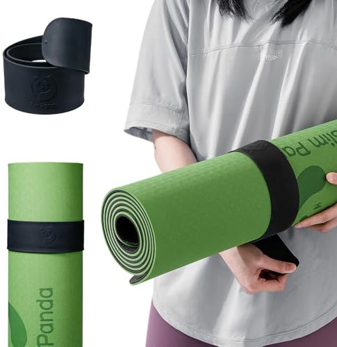 Slim Panda Yoga Mat Slap Band,Yogamattenband ist so konzipiert, dass Ihre Yogamatte in Sekundenschnelle fest aufgerollt bleibt, passend für die meisten Yogamatten (60 cm L x 5 cm W)