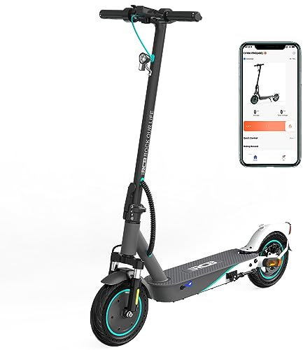 RCB EV10K PRO Elektroroller,E-Scooter mit Straßenzulassung (ABE), 400W Motor,Komfortable Stoßdämpfung,APP-Verbindung,Faltbar,Sicheres Bremsensystem,Geschenk für Erwachsene