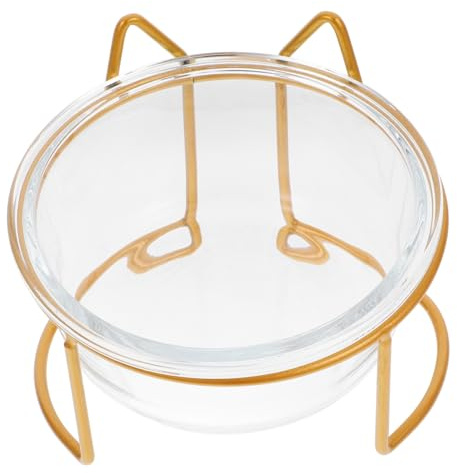 VERDANVERSE 1satz Hochwertige Glas-katzenfutter Und Wasserschüssel Mit Erhöhtem Design Halswirbelsäulenschutz rutschfest Für Bequeme Fütterung Für Zuhause