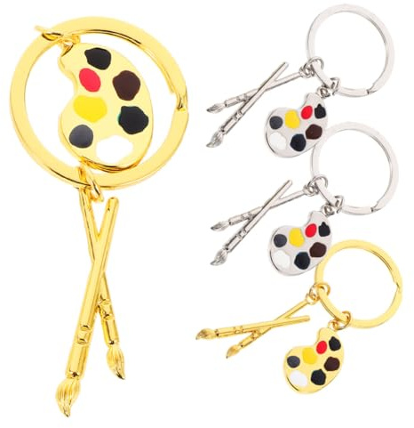 FOMIYES 4pcs Paintbrush Keychain for Artist Keychain Cute Handbag Key Chain Keyring Charm for Makeup and Bags Pendant