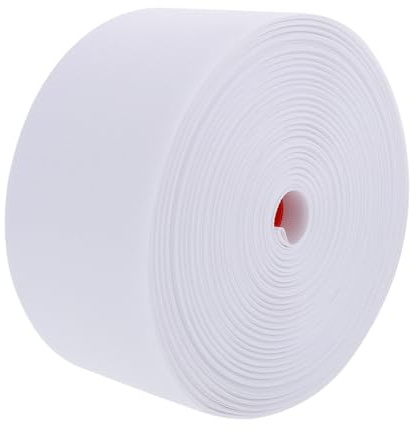 DOITOOL Gardinen Kräuselband für Vorhänge, 8cm Polyester, Weiß | Fenstergardinenband für Zuhause, Geeignet für Ösenringe und Stangen, Leicht, Stabil, Zubehör für Fenster