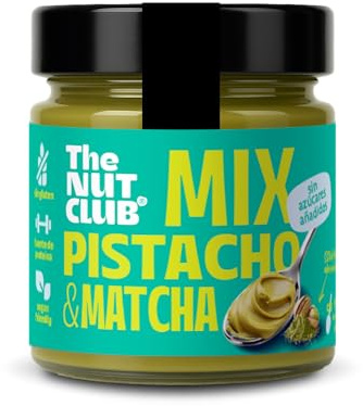 The Nut Club Crema de Pistacho y Matcha 200g 100% Natural, Vegana, Sin Azúcares Añadidos, Sin Gluten, Sabor Intenso y Textura Cremosa, Ideal para Untar, Desayunos, Recetas y Postres